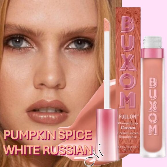BUXOM Mocktail Full-On Plumping Lip Cream* ~Pumpkin Spice White Russian 4ml NIB - Picture 1 of 12
